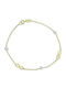 Psomas Women's Bracelet with design Infinity made of Gold 9K with Pearls