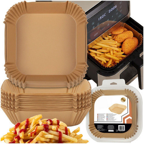 Hârtie De Copt Antiaderentă Pentru Air Fryer 16x16cm 100 Bucăți