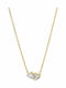 Loisir Necklace with design Heart from Gold Plated Steel with Zircon