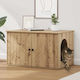 Vidaxl Cat House Walnut Handmade 85 x 55 x 50 cm