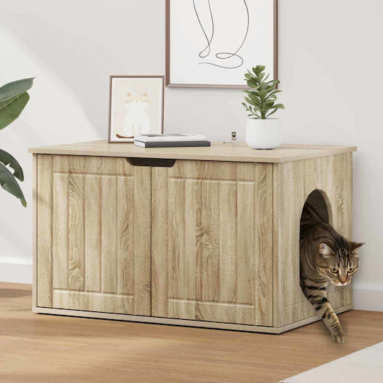 Vidaxl Cat House Sonoma 85 x 55 x 53.5 cm Engineered Wood