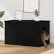 Vidaxl Cat House Black 85 x 55 x 50.5 cm Engine...