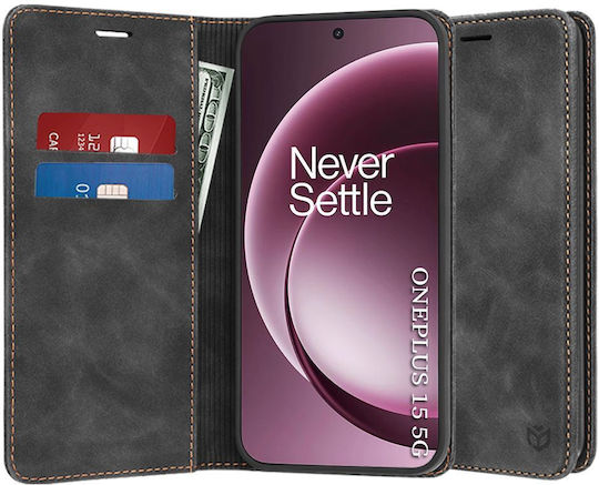 Techsuit Confy Cover Buchen Sie Schwarz (OnePlus 15)
