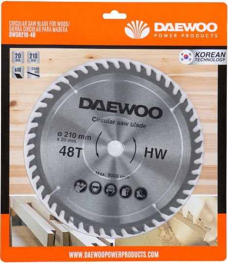 Daewoo Δίσκος Κοπής Ξύλου 210mm