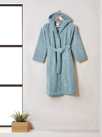 Cannon Kids Hooded Bathrobe Blue