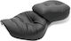 Mustang Double Driver Passenger Motorcycle Seat Honda 00-08 Vt1100 Sabre 97-08 Spirit 87-97 Shadow 95-01 Ace Mustang 1-piece 2-up Wide Touring Regal Seat Plain Black