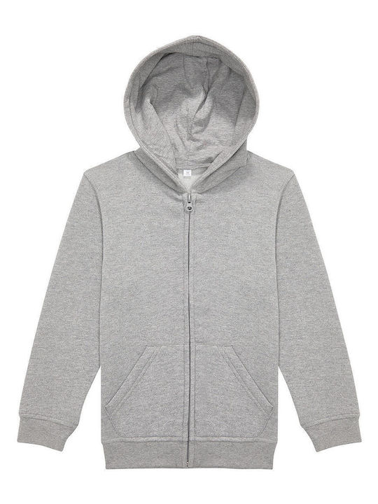 B&C Kinder-Sweatshirt Strickjacke mit Kapuze Sp...