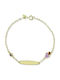 CHrysolithos Kids Bracelet ID from Silver with Heart & Evil Eye