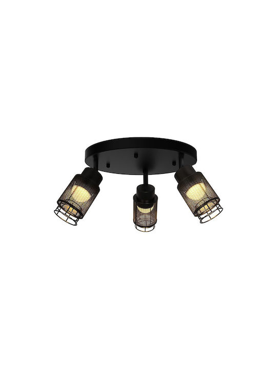 V-TAC Triple LED Warm White Spot in Black Color