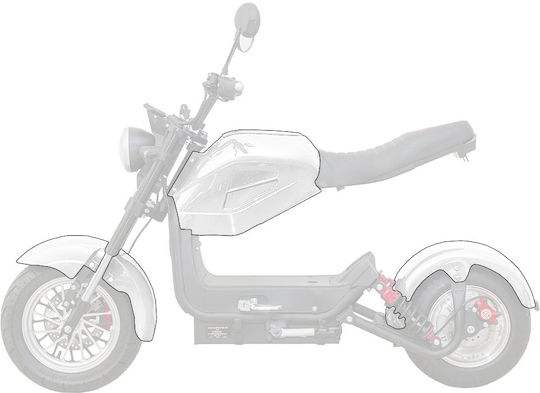 Set De Capace Din Plastic 3 Bucăți Scuter Electric Tx-01 Alb