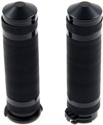 Mânere Grips Motocicletă Harley-Davidson Cult-werk 1" 25.4mm Grooved Handlebar Grips Negre