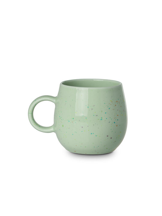 Estia Speckle Pop Κούπα από Πορσελάνη Πράσινη 4...