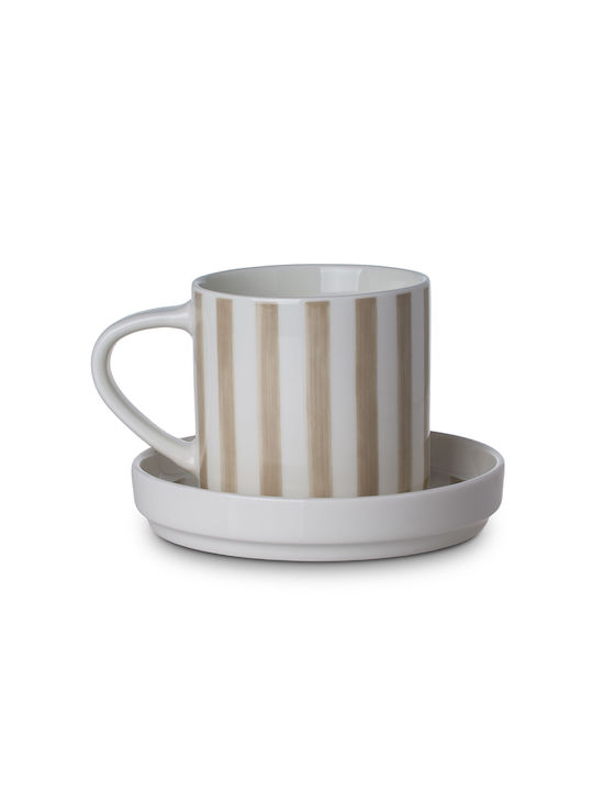Estia Hand Lines Mug from Porcelain Beige 300ml