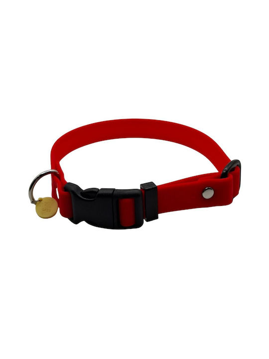 Dog Collar Hexa Colored Adjustable Waterproof Collar Bailu M 30 45 Width 2cm Red
