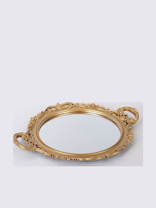 Plastic Decorative Tray with Mirror 38x24x2cm 2pcs