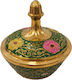 Bronze Censer Green Enamel 8x8 Cm