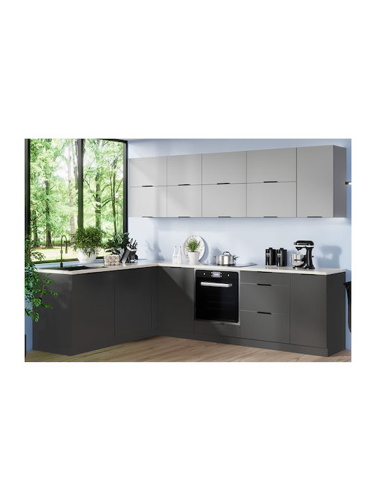 Set Hängeschränke & Bodenschränke Küche Gray 270x51.6x72cm