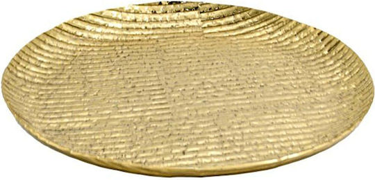 Fylliana Metallic Decorative Platter Yellow 32x3x3cm