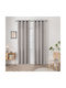 Beauty Home Κουρτίνα με Τρουκς Γκρι 140x270εκ.