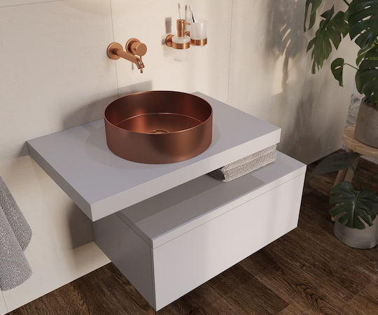 Swiss Aqua Technologies Επικαθήμενος Νιπτήρας Inox 38x38x11cm Brushed Rose Gold Swiss Aqua Technologies Επικαθήμενος Νιπτήρας Inox 38x38x11cm Brushed Rose Gold