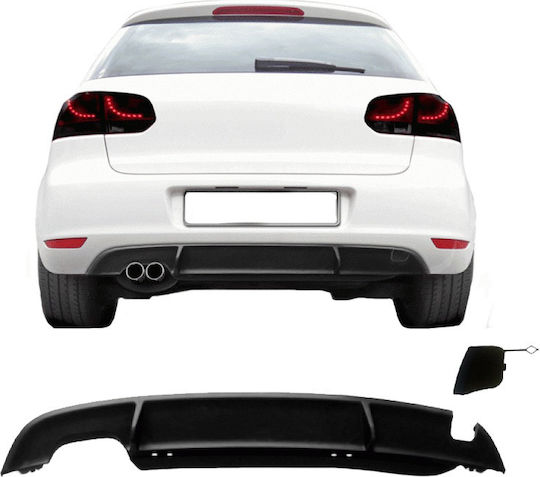 Diffuser Πίσω Προφυλακτήρα Vw Golf Vi 6 08-12 Gti Look Αριστερή Τρύπα Εξάτμισης Abs Πλαστικό 1 Τεμάχιο