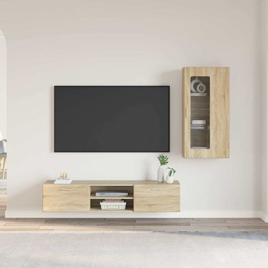 Wohnzimmer TV-Einheit Eiche Sonoma M150xB39xH30cm