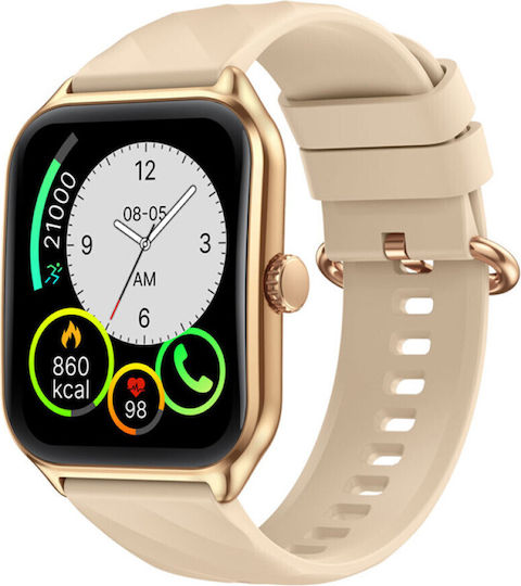 Zeblaze GTS 4 Aluminium 39mm Smartwatch με Παλμογράφο (Χρυσό)