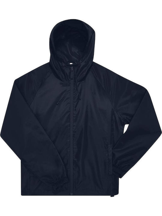 B&C Jacke Winddicht Navy