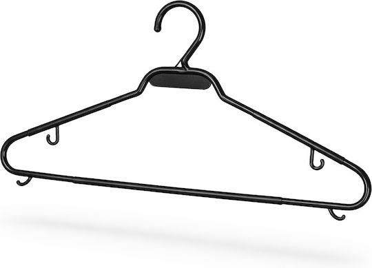 HANGERHUB Вешалка за Гардероб за панталони Пластмаса Черен 25бр