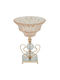 Glas-Kup mit Goldener Metallbasis und Kristallen Keskor 43234