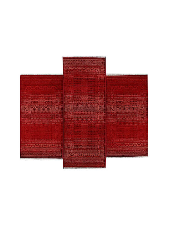 Polcarpet Oriental Kazak Modern Bedroom Rugs Set Bordo Rose Polcarpet 5202534572190 3pcs