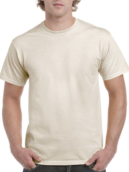 Gildan 2000 Ανδρικό Διαφημιστικό T-shirt Κοντομάνικο Natural