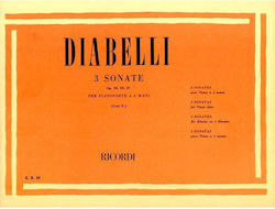 Anton Diabelli 3 Sonates Op 32,33,37 Per Pianof...