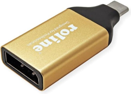 Roline Convertor USB-C masculin în DisplayPort feminin Auriu 1buc 12.03.3232-10