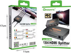 Qiaoyang HDMI Splitter 1x4 Signal Splitter 1 Input 4 Outputs Qa-hd60