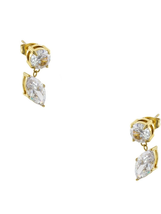 Loisir Earrings made of Steel Gold Plated with Stones