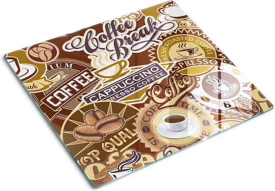 Glastafel Küchen Schutz Dekoration Café 60x52 Cm