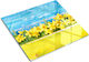 Glass Kitchen Cutting Board Safety Tempered Glass Daffodils 60x52 Cm