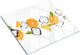 Kitchen Counter Protection Plate Tempered Orange Glass Ice 60x52 Cm