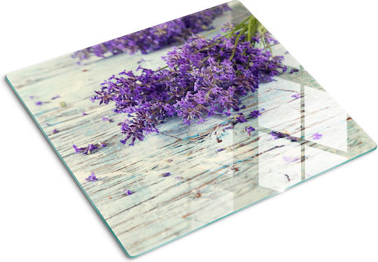 Tăviță De Bucătărie Din Sticlă Securizată Sticlă Culoare Lavandă 60x52 Cm