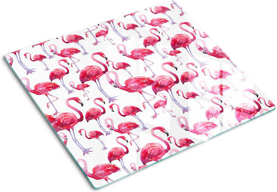 Glass Kitchen Counter Protection Board Tempered Glass Flamingo 60x52 Cm