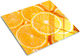 Schneidebrett Aus Glas Für Küche Mit Orangem Glas 60x52 Cm