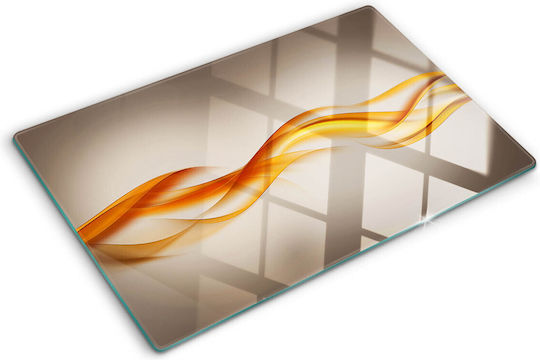 Glas Schneidebrett Küchen Schutz Arbeitsplatte Entfernung Wellen 80x52 cm