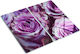 Schneidebretter Servierplatte Glas Lila Rosen 2x30x52 cm