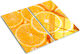Dekorative Glas-Schneidefläche Küchen Hochwertige Scheiben Orange 2x30x52 cm
