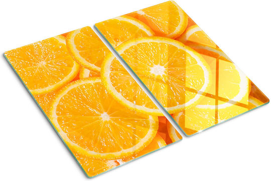 Dekorative Glas-Schneidefläche Küchen Hochwertige Scheiben Orange 2x30x52 cm