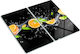 Glas Schneidebretter Küchenarbeitsplatten Schutz Oberfläche Orange Wasser 2x30x52 cm