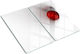 Glass Kitchen Cutting Board Tempered Glass Abstract Sphere Design 2x30x52 Cm