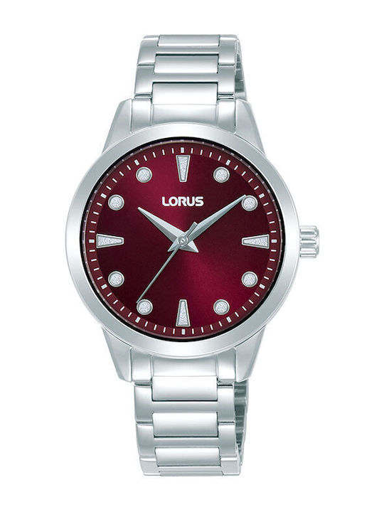 Lorus Women's Watch with Red Metal Bracelet
