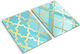 Glas Schneidebrett Küchen Schutz Arbeitsplatte Arabisches Design 2x40x52 cm